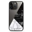 Black And White Marble iPhone 14 Pro Impact Guard Bumper Case For Discount