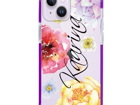 Colorful Watercolor Flowers iPhone 14 Plus Ultra Shockproof Case Sale