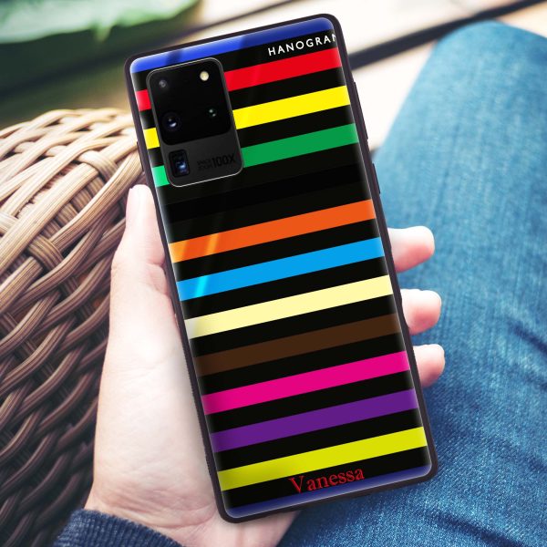 colorful stripe Samsung S20 Ultra Glass Case Sale