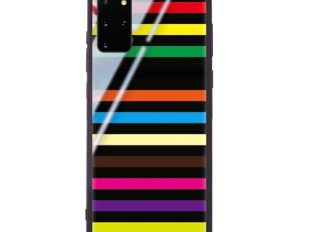 colorful stripe Samsung S20 Plus Glass Case Online Sale