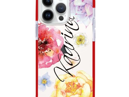 Colorful Watercolor Flowers iPhone 13 Pro Ultra Shockproof Case For Sale