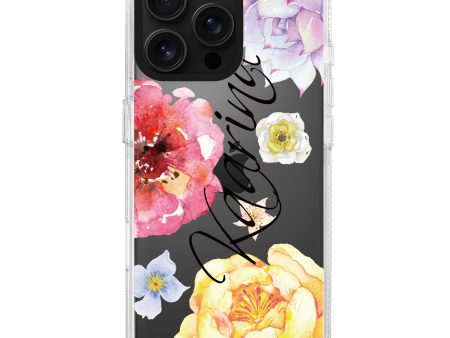 Colorful Watercolor Flowers iPhone 14 Pro Ultra Clear Case on Sale