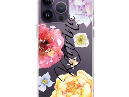 Colorful Watercolor Flowers iPhone 13 Pro Ultra Clear Case Supply