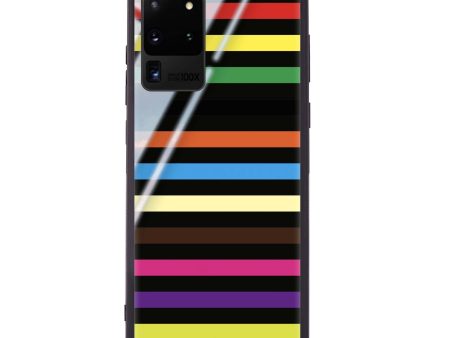 colorful stripe Samsung Glass Case Online Sale