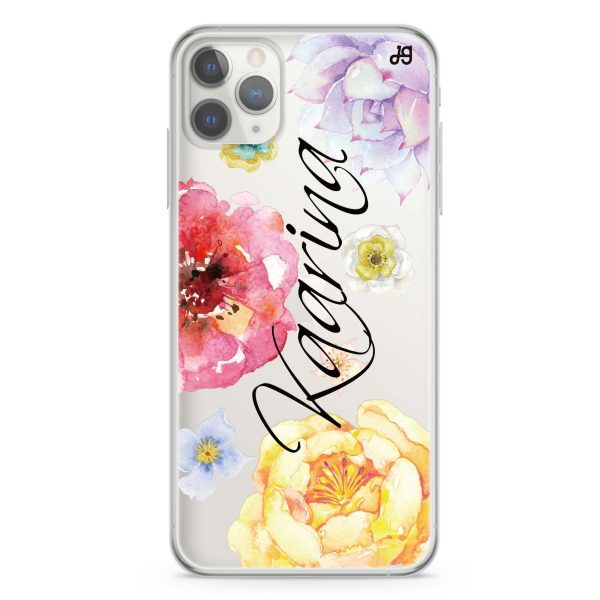 Colorful Watercolor Flowers iPhone 11 Pro Ultra Clear Case For Discount