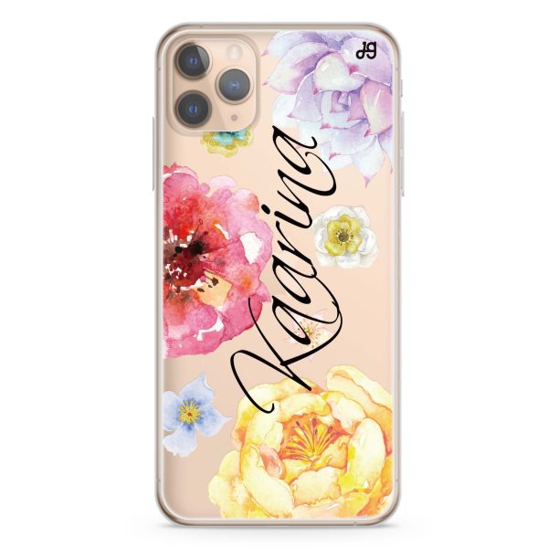 Colorful Watercolor Flowers iPhone 11 Pro Ultra Clear Case For Discount