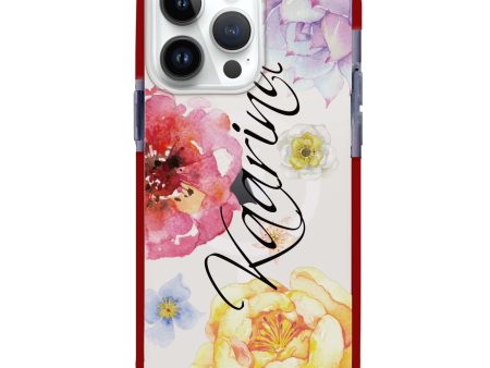 Colorful Watercolor Flowers iPhone 12 Pro MagSafe Compatible Ultra Shockproof Case For Discount