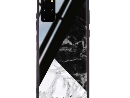 Black And White Marble Samsung S20 Plus Glass Case For Cheap