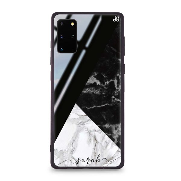 Black And White Marble Samsung S20 Plus Glass Case For Cheap