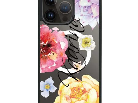 Colorful Watercolor Flowers iPhone 14 Pro MagSafe Compatible Impact Guard Bumper Case Supply