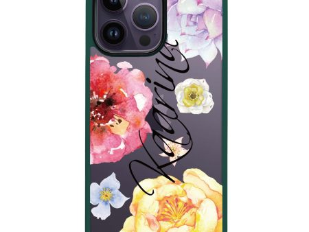 Colorful Watercolor Flowers iPhone 14 Pro Impact Guard Bumper Case Online Sale