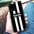 Black and white Stripes Samsung S20 Ultra Glass Case Online now