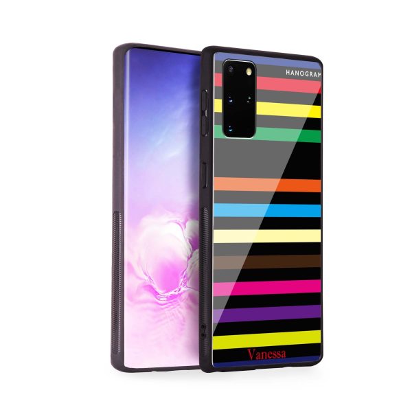 colorful stripe Samsung S20 Plus Glass Case Online Sale