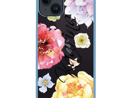 Colorful Watercolor Flowers iPhone 14 Plus Impact Guard Bumper Case Hot on Sale