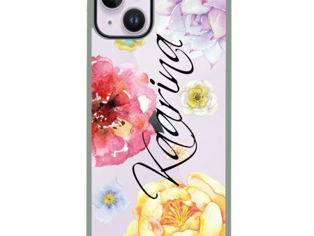 Colorful Watercolor Flowers iPhone 15 Plus Impact Guard Bumper Case Online Sale