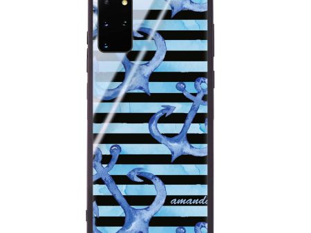 Blue Anchor Samsung S20 Plus Glass Case For Cheap