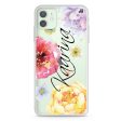 Colorful Watercolor Flowers iPhone 12 mini Ultra Clear Case Online Sale