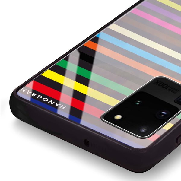 colorful stripe Samsung Glass Case Online Sale