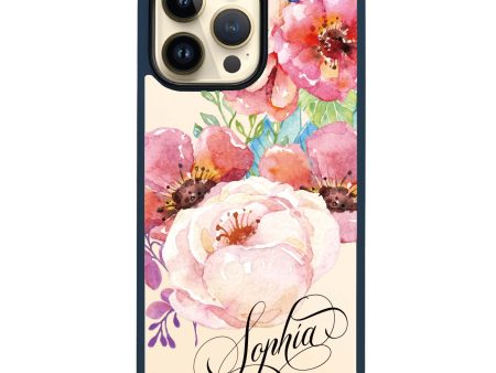 Awakening Watercolor Flowers iPhone 15 Pro Impact Guard Bumper Case Online Sale