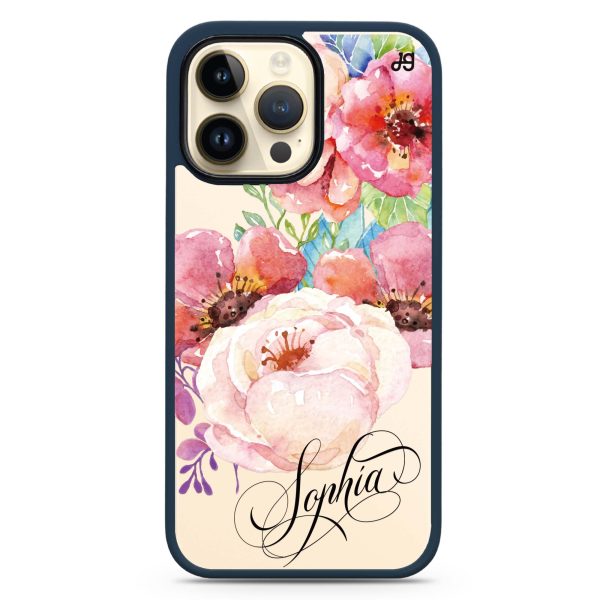 Awakening Watercolor Flowers iPhone 15 Pro Impact Guard Bumper Case Online Sale