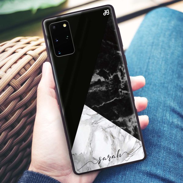 Black And White Marble Samsung S20 Glass Case Fashion