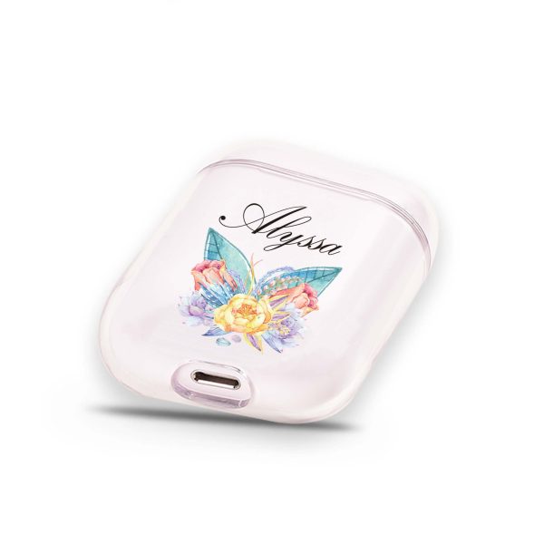 Butterfly and Abloom Rose Airpods Case Discount