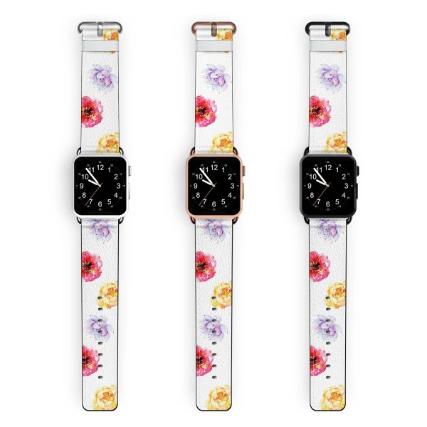 Colorful Watercolor Flowers APPLE WATCH BANDS Hot on Sale