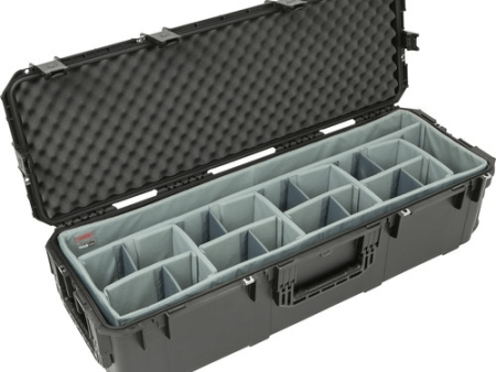 SKB iSeries 4213-12 Waterproof Case with Wheels with Think Tank-Designed Lighting Stand Dividers & Lid Foam (Black) Cheap