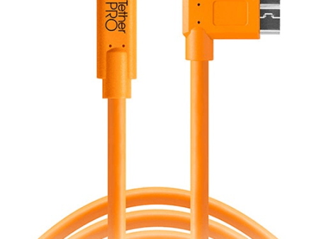 Tether Tools TetherPro USB Type-C Male to Micro-USB 3.0 Type B Male Cable (15, Orange, Right-Angle) Online Hot Sale