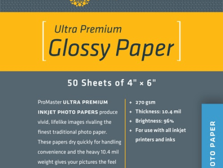 Promaster Ultra Premium Glossy Paper - 4 x6  - 50 Sheets Online