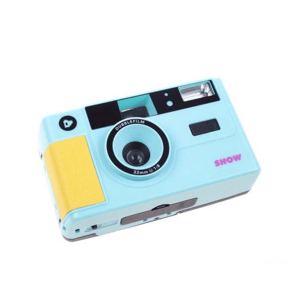 dubblefilm SHOW Camera Turquoise w  Flash Case Strap Hot on Sale