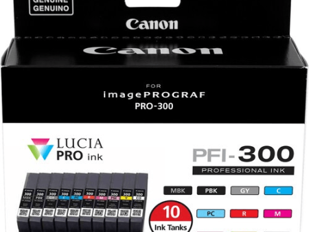 Canon PFI-300 Ten Color Ink Tank Pack Hot on Sale