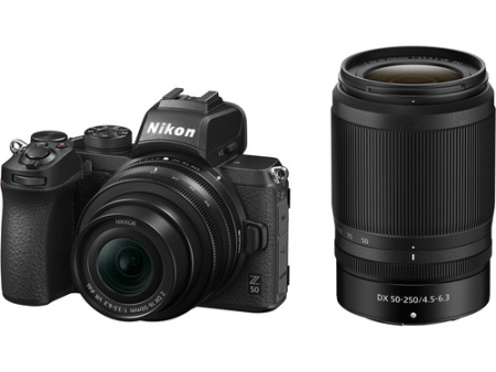 Nikon Z 50 Mirrorless Digital Camera with 16-50mm and 50-250mm Lenses For Discount