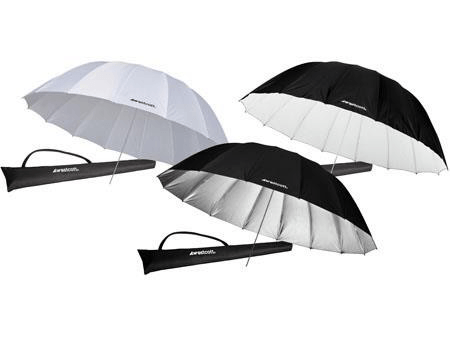 Westcott 7 Parabolic Three Umbrella Kit, Includes 1 White Diffusion, 1 Silver and 1 White Black Online Hot Sale