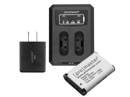 Promaster Battery & Charger Kit for Sony NP-BX1 Online now