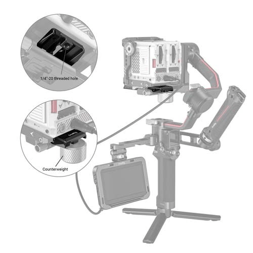 SmallRig Manfrotto Quick Release Plate for DJI RS 2 RSC 2 Ronin-S Gimbal 3158 Cheap