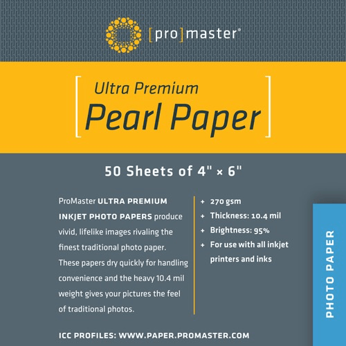 Promaster Ultra Premium Pearl Paper - 4 x6  - 50 Sheets Discount