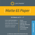 Promaster Matte 65 Paper 5 x7  - 50 Sheets Hot on Sale