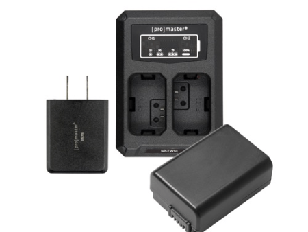 Promaster Battery & Charger Kit for Sony NP-FW50 For Sale